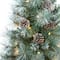 3.5ft. Pre-Lit Frosted Tip British Columbia Mountain Pine Artificial Christmas Tree in Gray Tripod Planter, Clear Lights